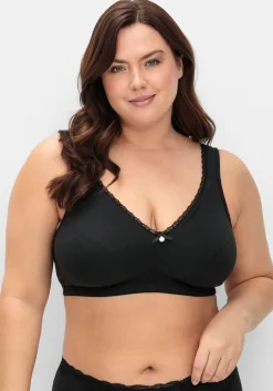 BH ohne Bügel mit dekorativer Spitzenkante