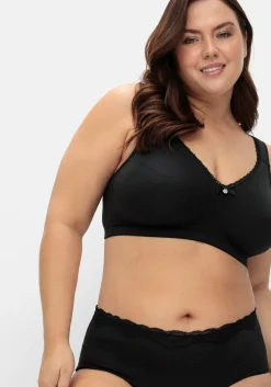 BH ohne Bügel mit dekorativer Spitzenkante