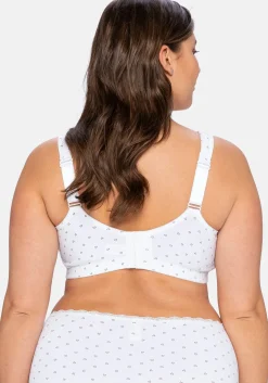 BH ohne Bügel mit dezentem Druck, wattierte Träger