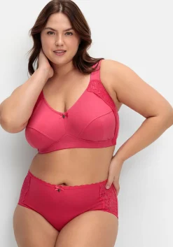 BH ohne Bügel, mit seitlichem Spitzenbesatz