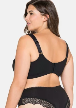 BH ohne Bügel, mit seitlichem Spitzenbesatz
