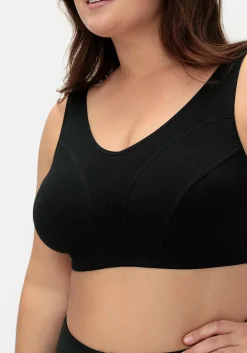 BH ohne Bügel mit transparenten Mesh-Einsätzen