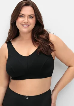 BH ohne Bügel mit transparenten Mesh-Einsätzen