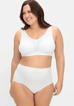 BH ohne Bügel mit transparenten Mesh-Einsätzen