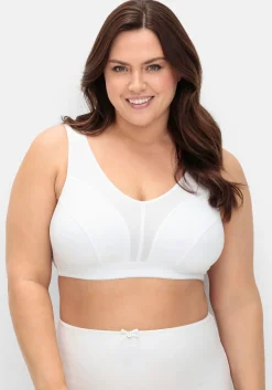 BH ohne Bügel mit transparenten Mesh-Einsätzen