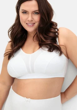 BH ohne Bügel mit transparenten Mesh-Einsätzen