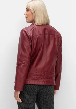 Bikerjacke in Lederoptik