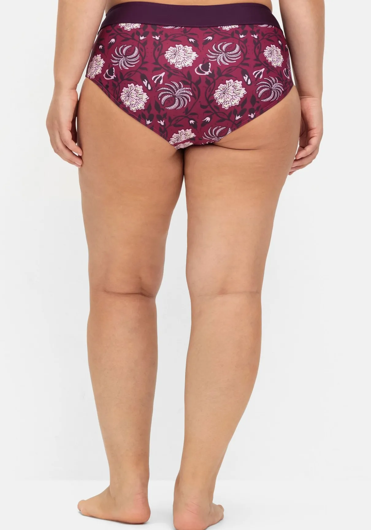 Bikinihose mit Blumendruck und Shaping-Einsatz