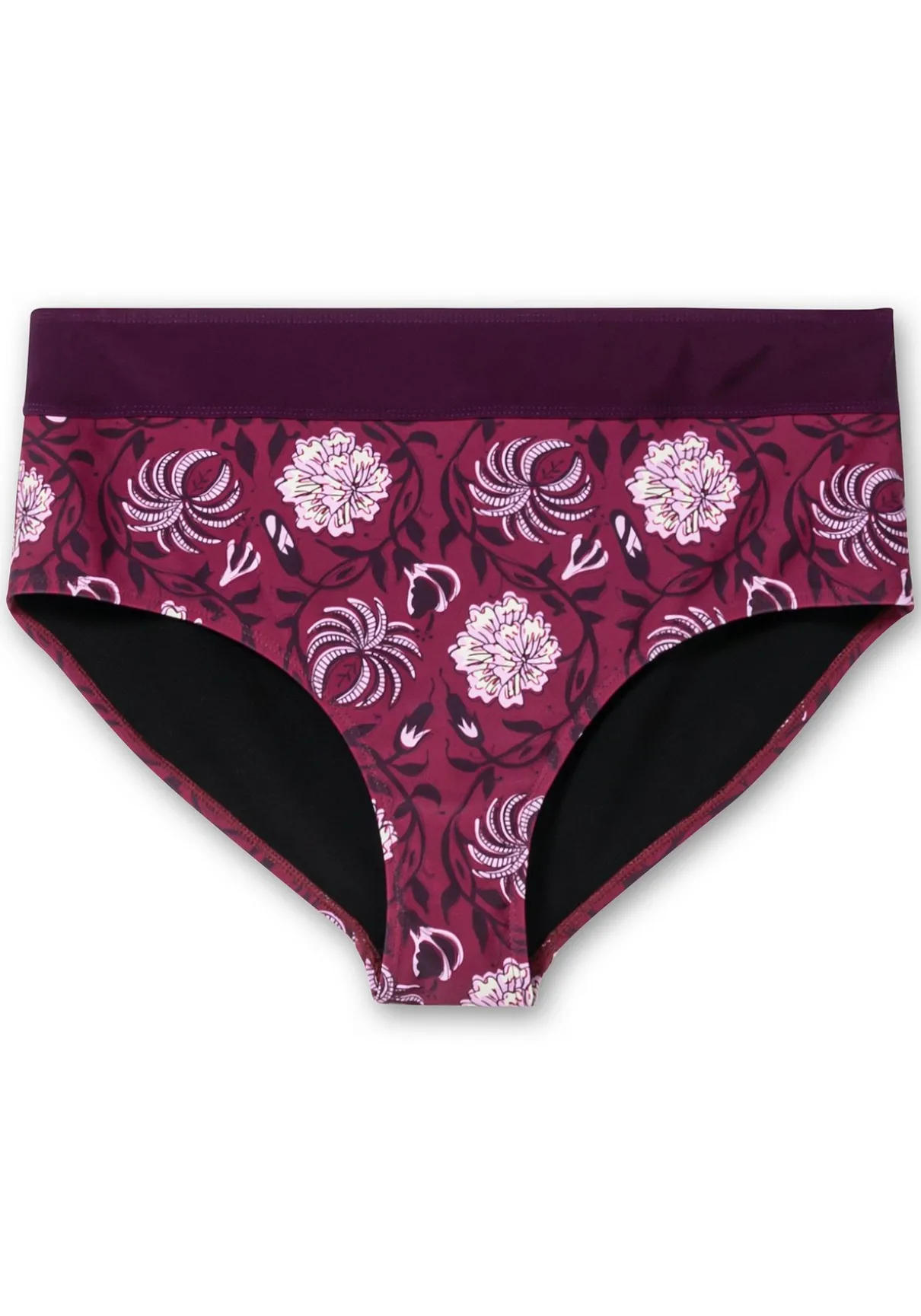 Bikinihose mit Blumendruck und Shaping-Einsatz