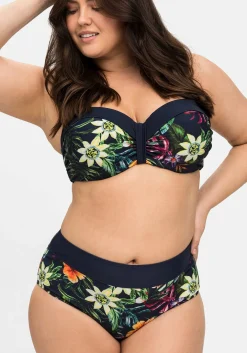 Bikinihose mit Blumendruck und Shaping-Einsatz