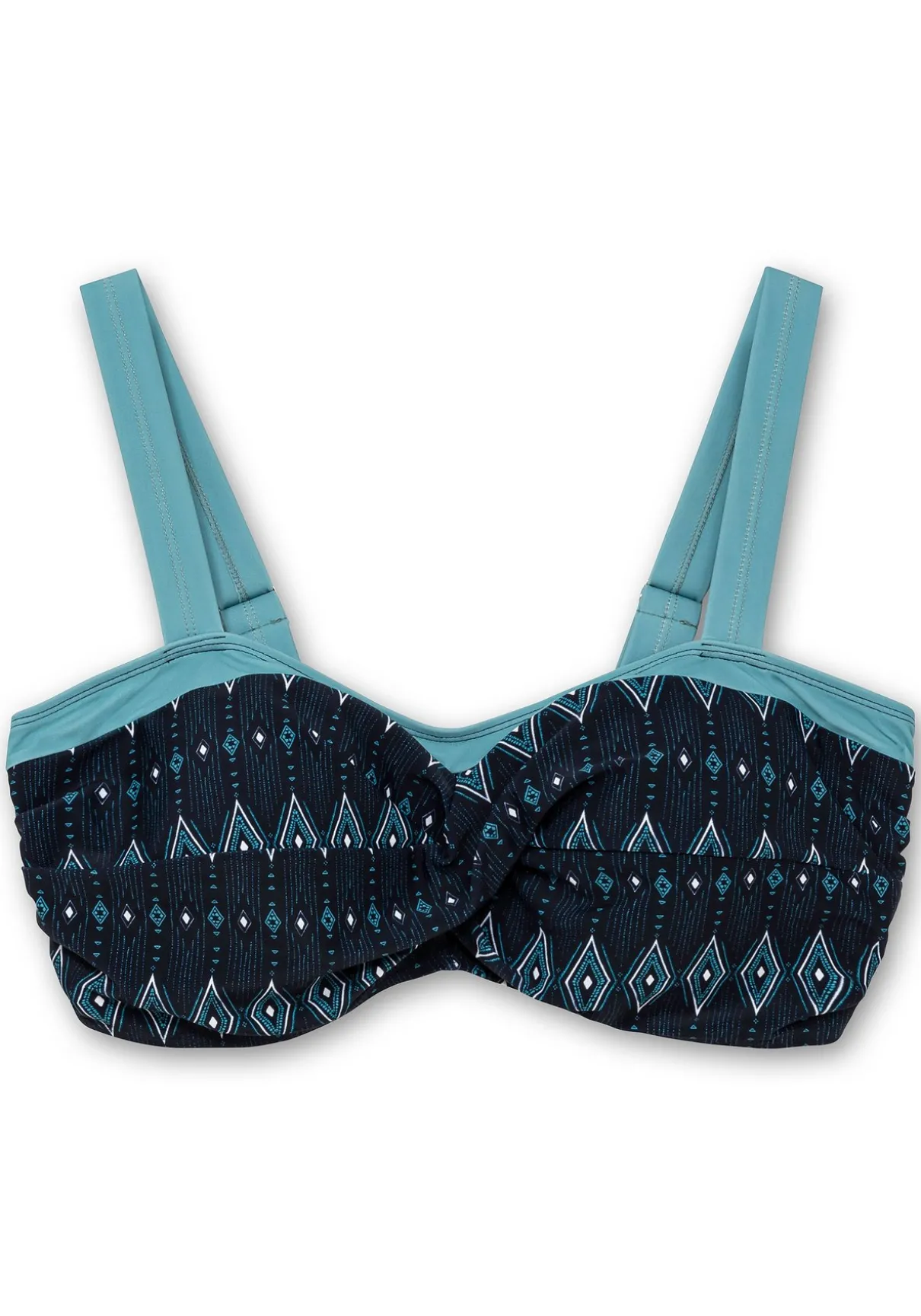 Bikini-Oberteil in Wickeloptik, ohne Bügel