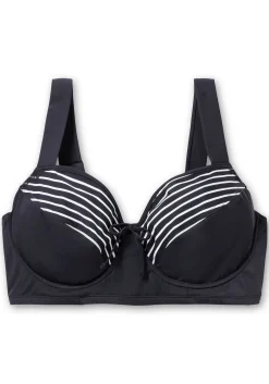 Bikini-Oberteil mit Bügeln, im Streifen-Design