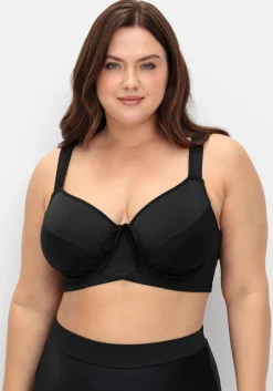 Bikini-Oberteil mit Bügeln und Schleife am Ausschnitt