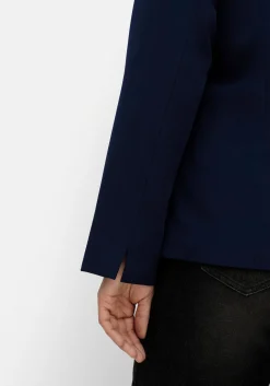 Blazer mit Stehkragen und Kontrast-Zipper