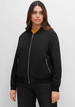 Blouson mit Rippbündchen und Reißverschluss