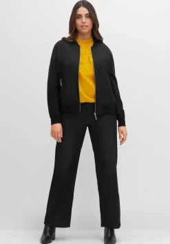 Blouson mit Rippbündchen und Reißverschluss