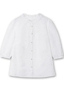 Bluse aus Lochspitze, mit Rüschen-Details