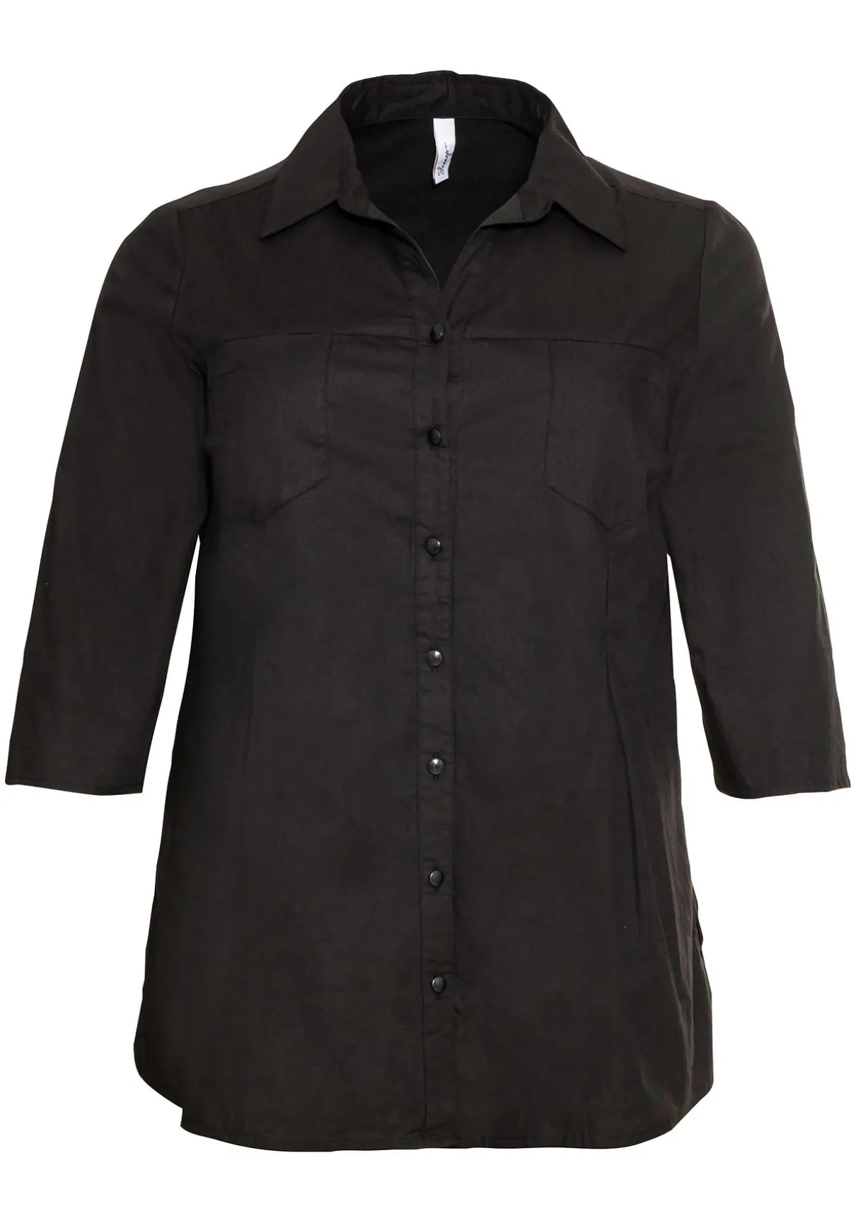 Bluse mit 3/4-Arm und dekorativen Falten