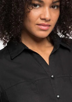 Bluse mit 3/4-Arm und dekorativen Falten