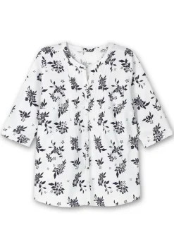 Bluse mit Biesen und Blumenprint