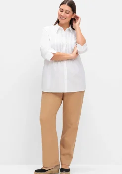 Bluse mit Biesen und 3/4-Ärmeln