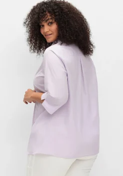 Bluse mit Biesen und 3/4-Ärmeln