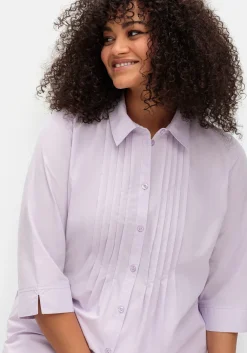 Bluse mit Biesen und 3/4-Ärmeln