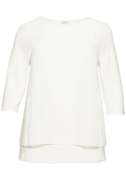 Blusenshirt in leichter A-Linie mit Zipfelsaum