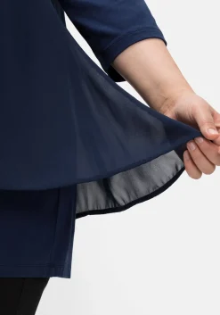 Blusenshirt mit Chiffon, doppellagig