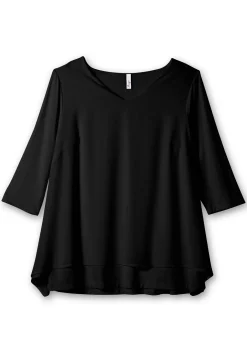 Blusenshirt mit Chiffon, doppellagig