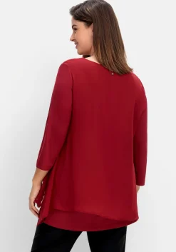 Blusenshirt mit Chiffon, doppellagig