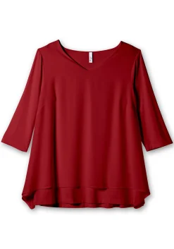 Blusenshirt mit Chiffon, doppellagig