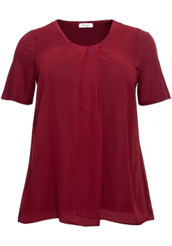 Blusenshirt mit gelegten Falten, im Lagenlook