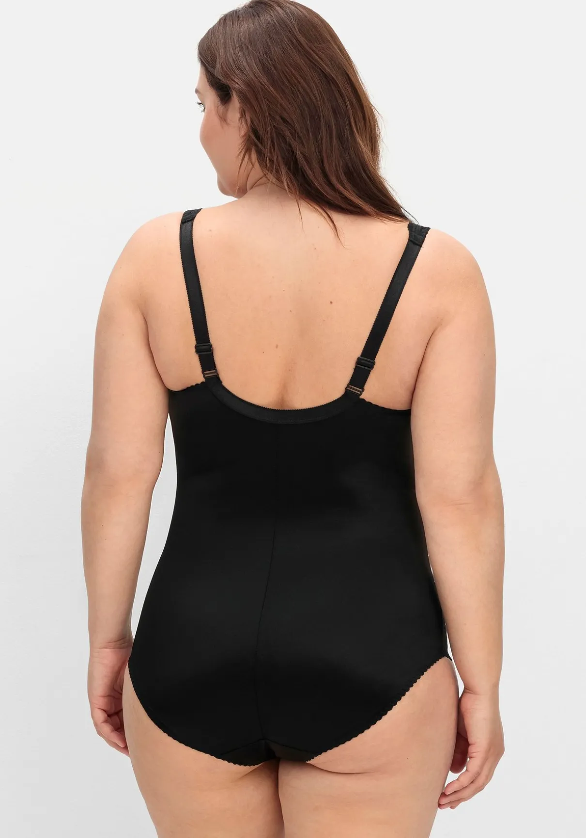 Body in Satinoptik, mit Spitze