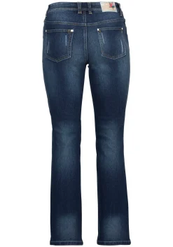 Bootcut Stretch-Jeans im Used-Look