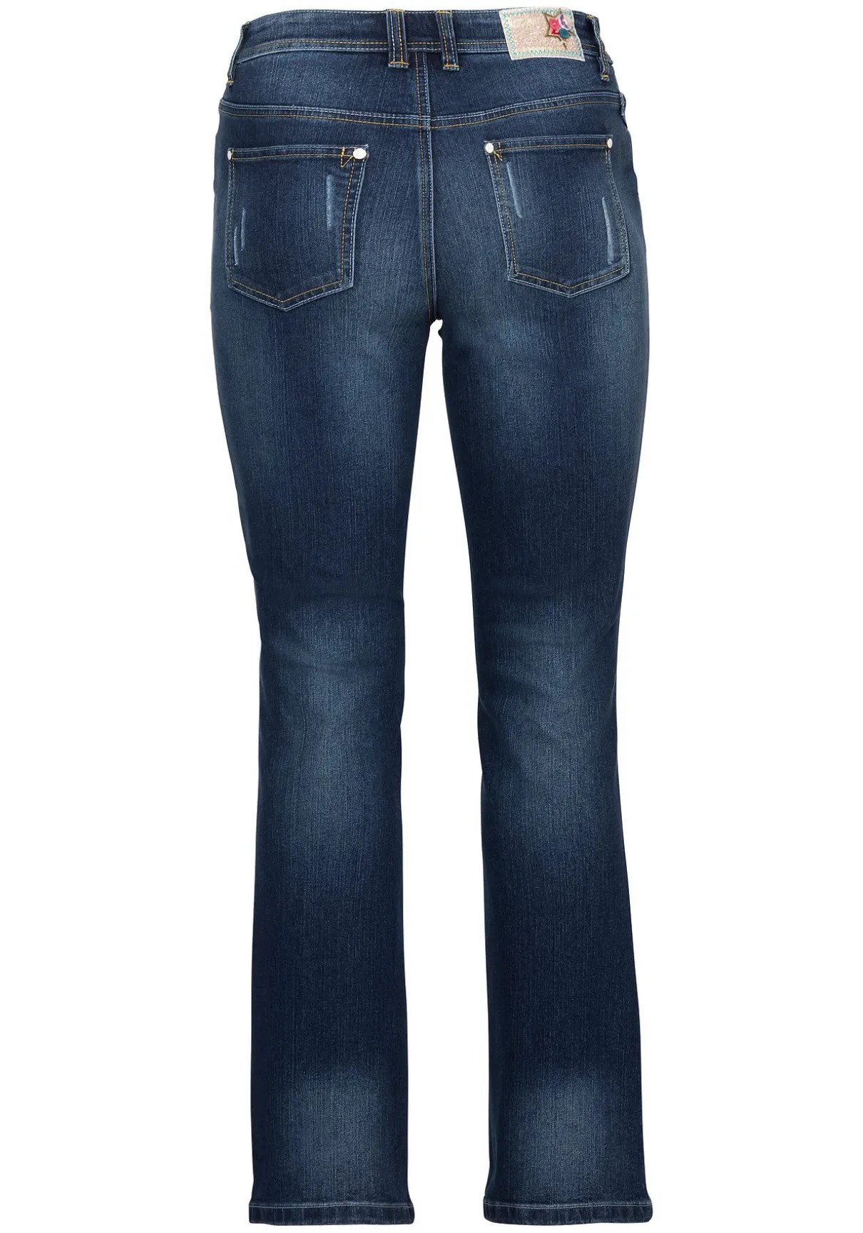 Bootcut Stretch-Jeans im Used-Look