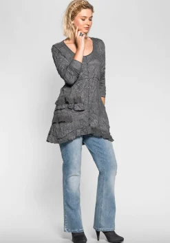 Bootcut Stretch-Jeans im Used-Look