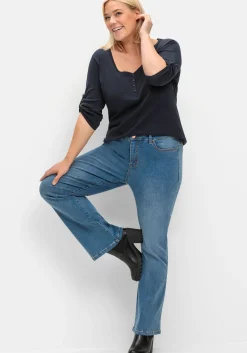 Bootcut Stretch-Jeans mit Bodyforming-Effekt
