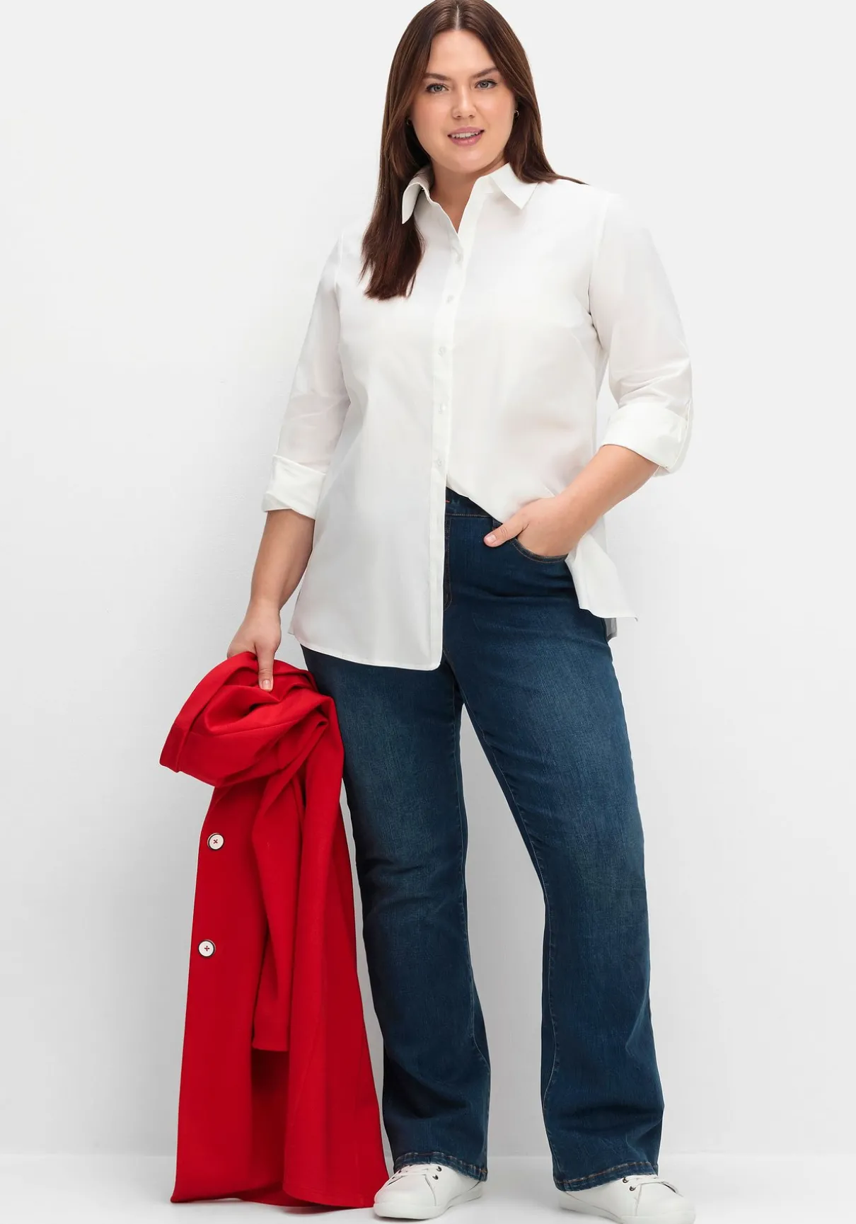 Bootcut Stretch-Jeans mit Bodyforming-Effekt