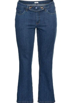 Bootcut Trachtenjeans mit abknöpfbarem Latz
