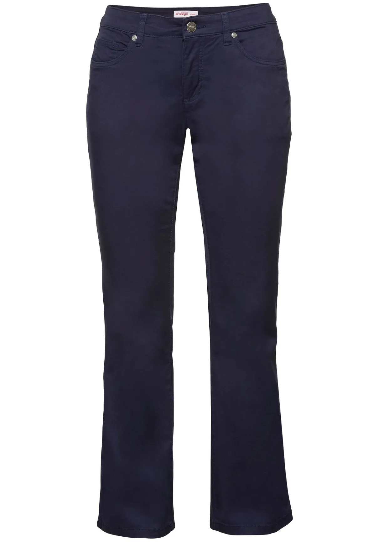 Bootcut-Hose aus elastischem Baumwoll-Twill