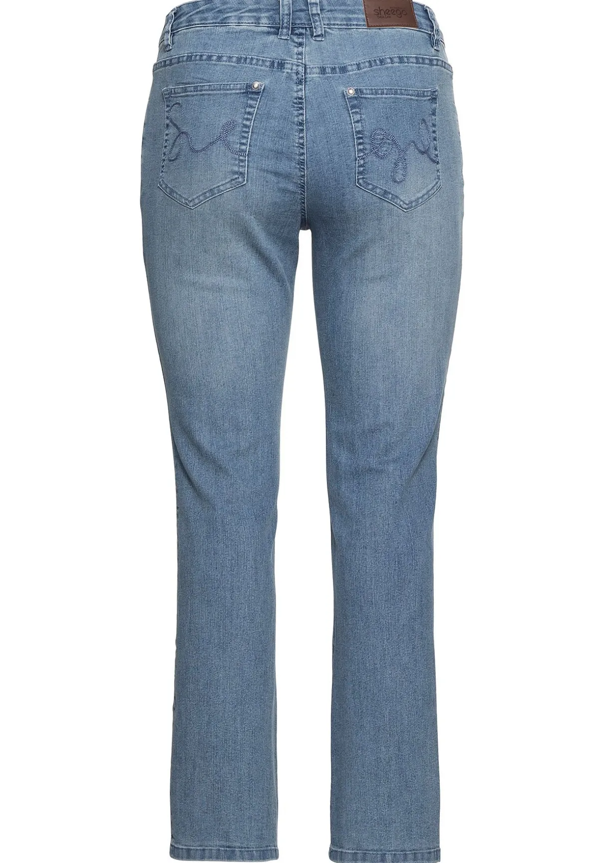 Bootcut-Jeans in 5-Pocket-Form, mit Used-Effekten