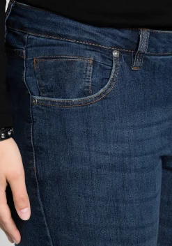 Bootcut-Jeans in 5-Pocket-Form, mit Used-Effekten