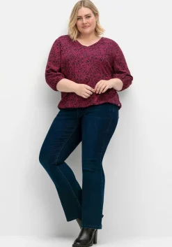 Bootcut-Jeans mit Catfaces und Shaping-Einsatz