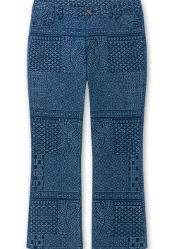 Bootcut-Jeans mit Lasercut-Allovermuster