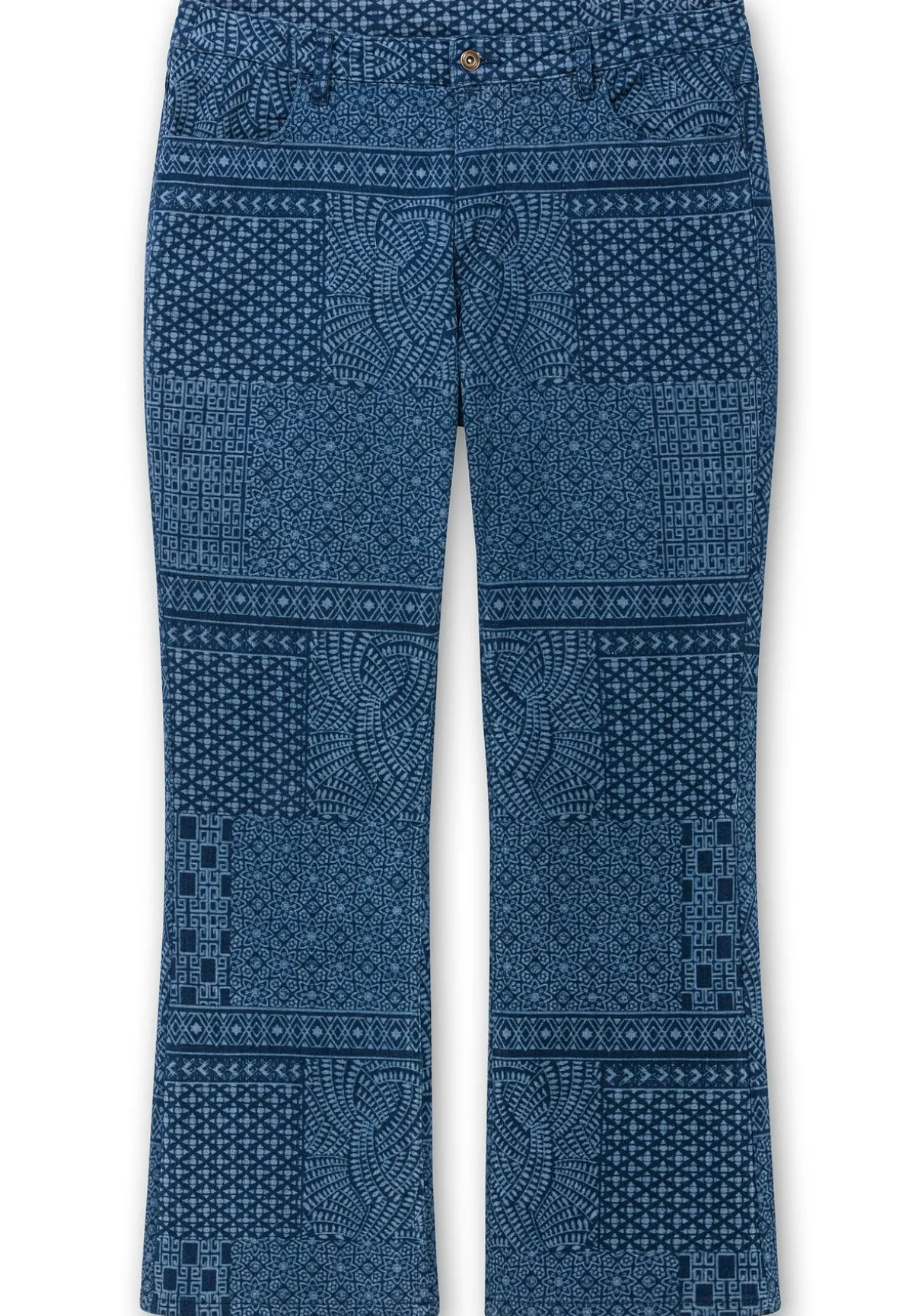 Bootcut-Jeans mit Lasercut-Allovermuster