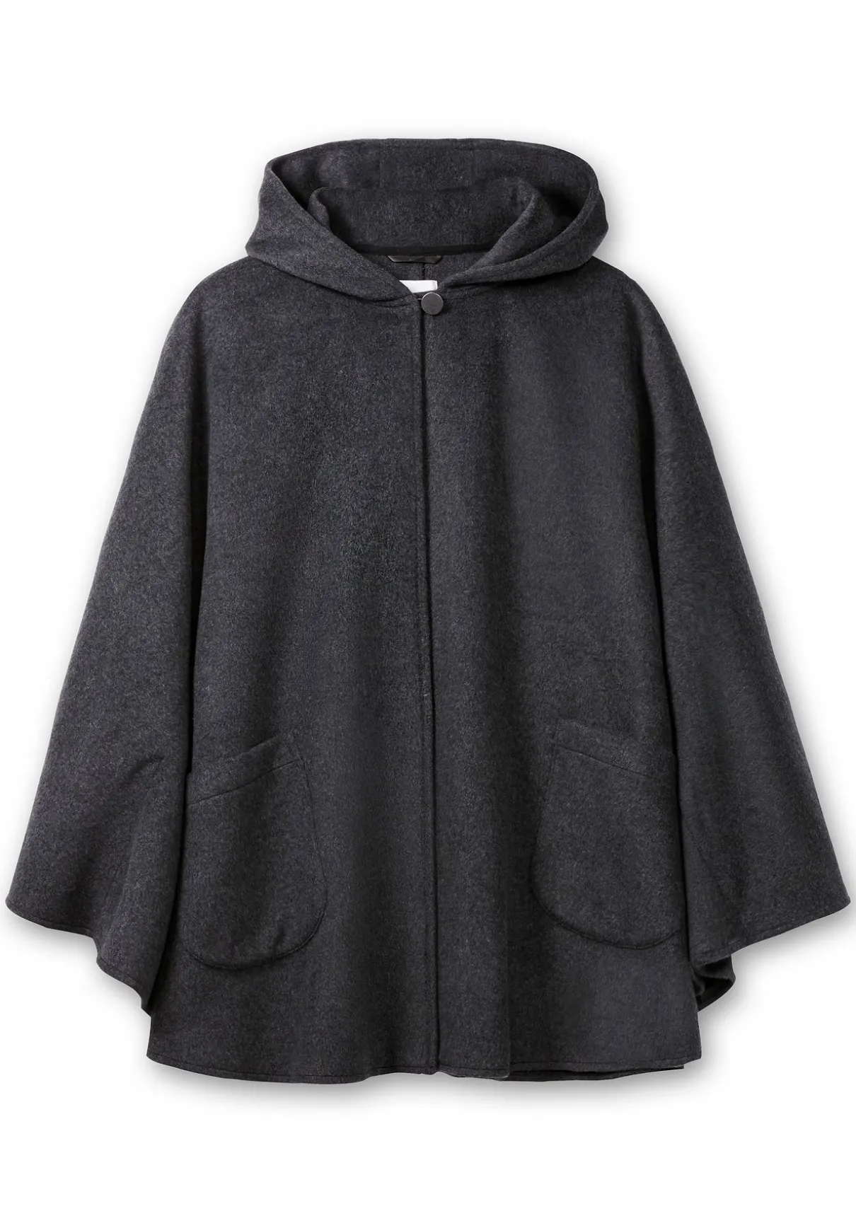 Cape mit Kapuze und 1-Knopf-Verschluss