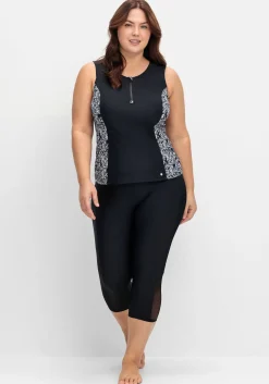 Capri-Badehose mit innenliegendem, fixiertem Slip