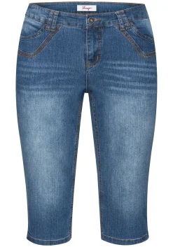 Caprijeans in schmaler, knielanger Form