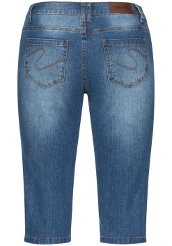 Caprijeans in schmaler, knielanger Form